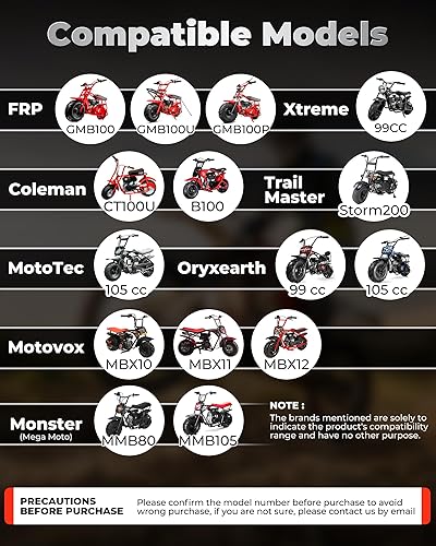 Miniatura 8 de Kit de Suspensión FRP Minibike - Horquilla Frontal para Mini Bicicleta, Compatible con Monster Mega Moto MMB80 MMB105 80cc 105cc Motovox MBX10 MBX11