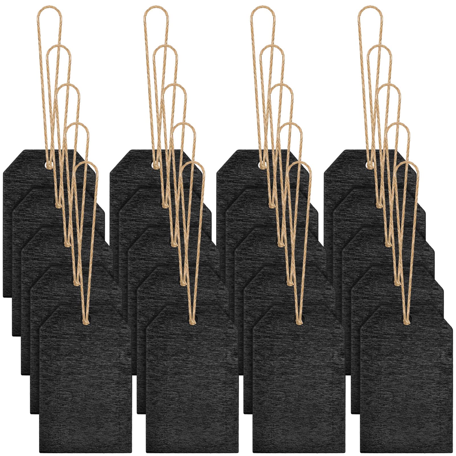 Etichette Lavagna In Legno - 32 Pezzi, Con Cordino, Per Matrimoni E Feste