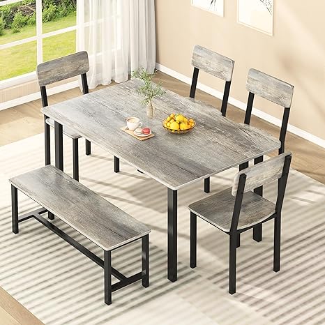 Amazon.com - Lamerge Dining Table Set for 6, Modern Kitchen Table Set ...