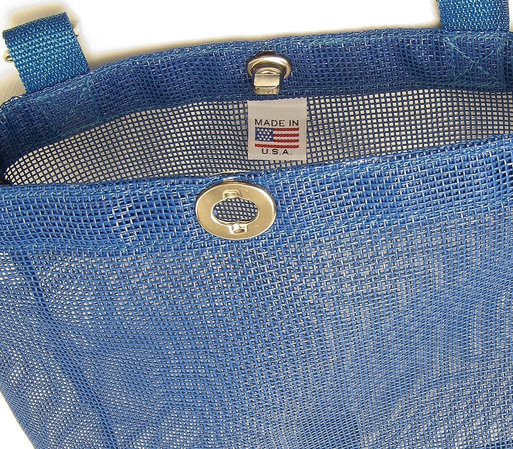Rope Bag, Heavy Duty Mesh, Blue 14" X 17" X 3" Great for Boats or Shore Lines