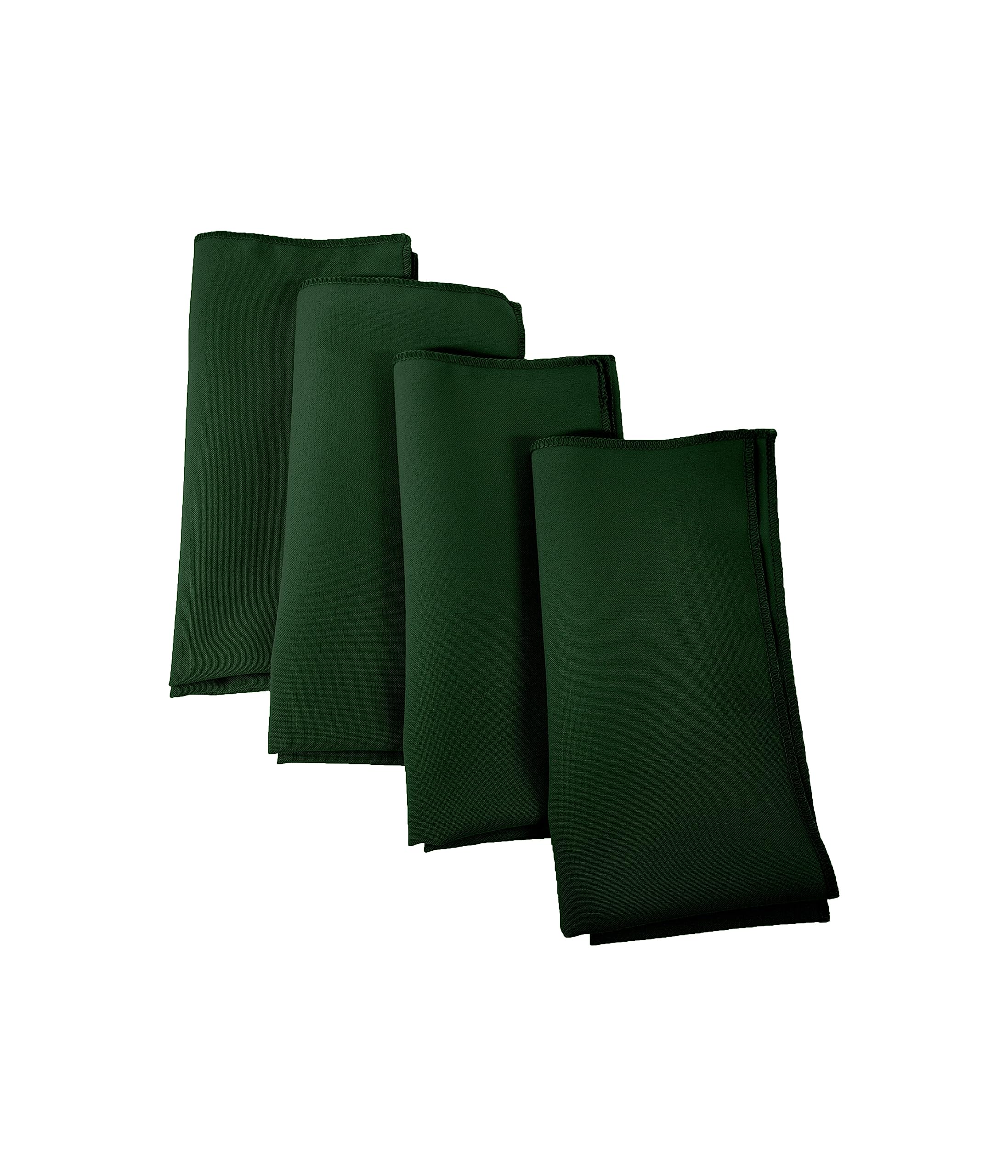 LA Linen 4-Pack Poly Blend Napkin, Soft Cloth Napkins, Washable Reusable Napkins, Stain and Wrinkle Resistance