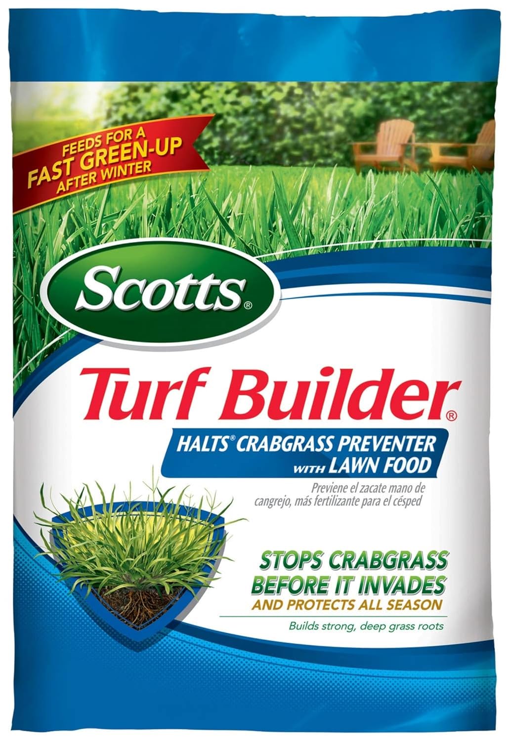 Scotts Turf Builder Halts Crabgrass Preventer with Lawn Food - Pre-Emergent Weed Killer, Fertilizer, 5,000 sq. ft., 13.35 lb. (5,000 sq. ft.) Thumbnail