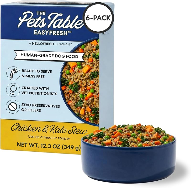 Ração Úmida para Cães EasyFresh™ com Frango e Couve The Pets Table, 6 sachês de aproximadamente 349 g