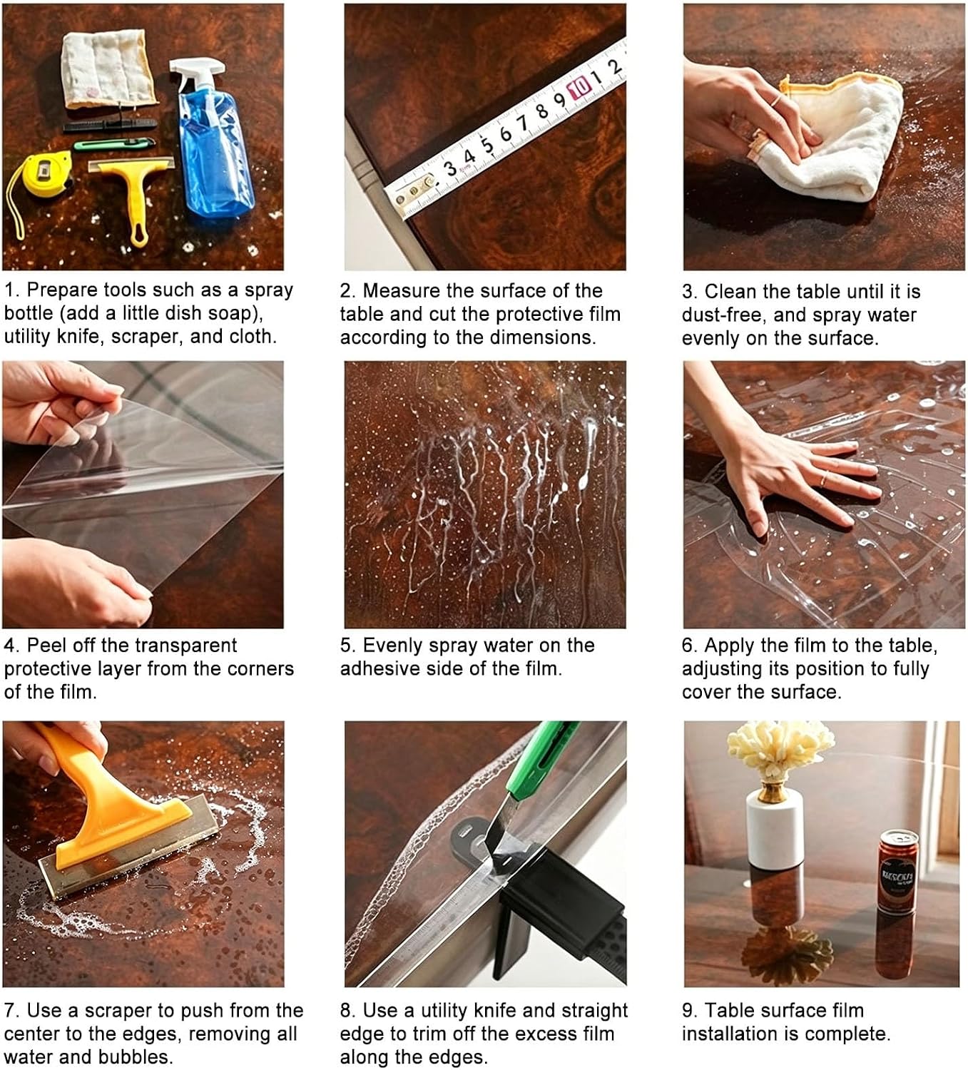 Heat Resistant TPU Dining Table Protector Mat - 18x36, 20x36, 24x36, 24x48 - Oil Proof Kitchen Counter Cover for Cooking, Home, Coffee, Office Desk - Durable and Easy to Clean