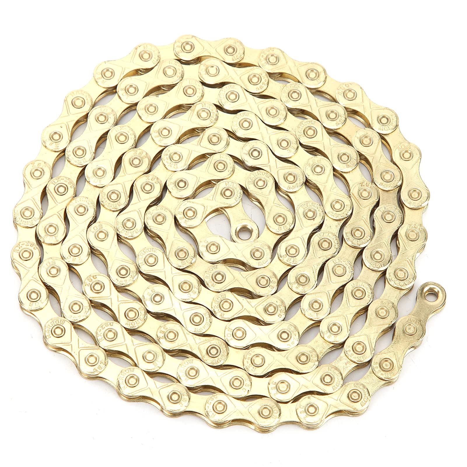 Cadena de bicicleta de montaña de 10 velocidades Cadena de bicicleta de acero de primera calidad con eslabón rápido para ciclismo de carretera 116 eslabones Color dorado Cambio
