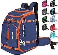 Vista 14 de Bolsa para botas de esquí – 65L acolchada, mochila de viaje de esquí impermeable para equipo y accesorios