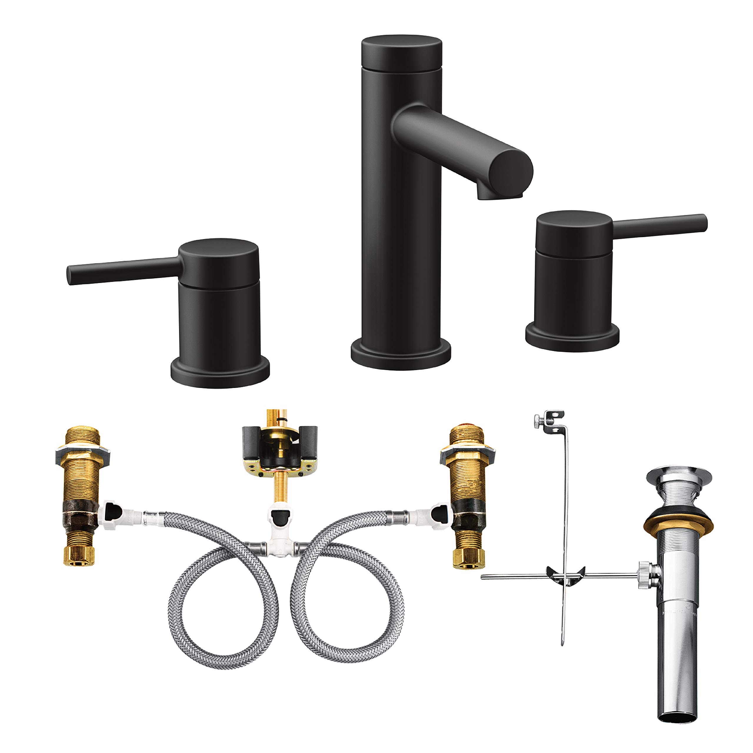 マッコイ　新品未使用　ノンFシェイプEX 2個セットlava リントスル Moen T6193BL-9000 Align Two-Handle Widespread Bathroom Faucet with
