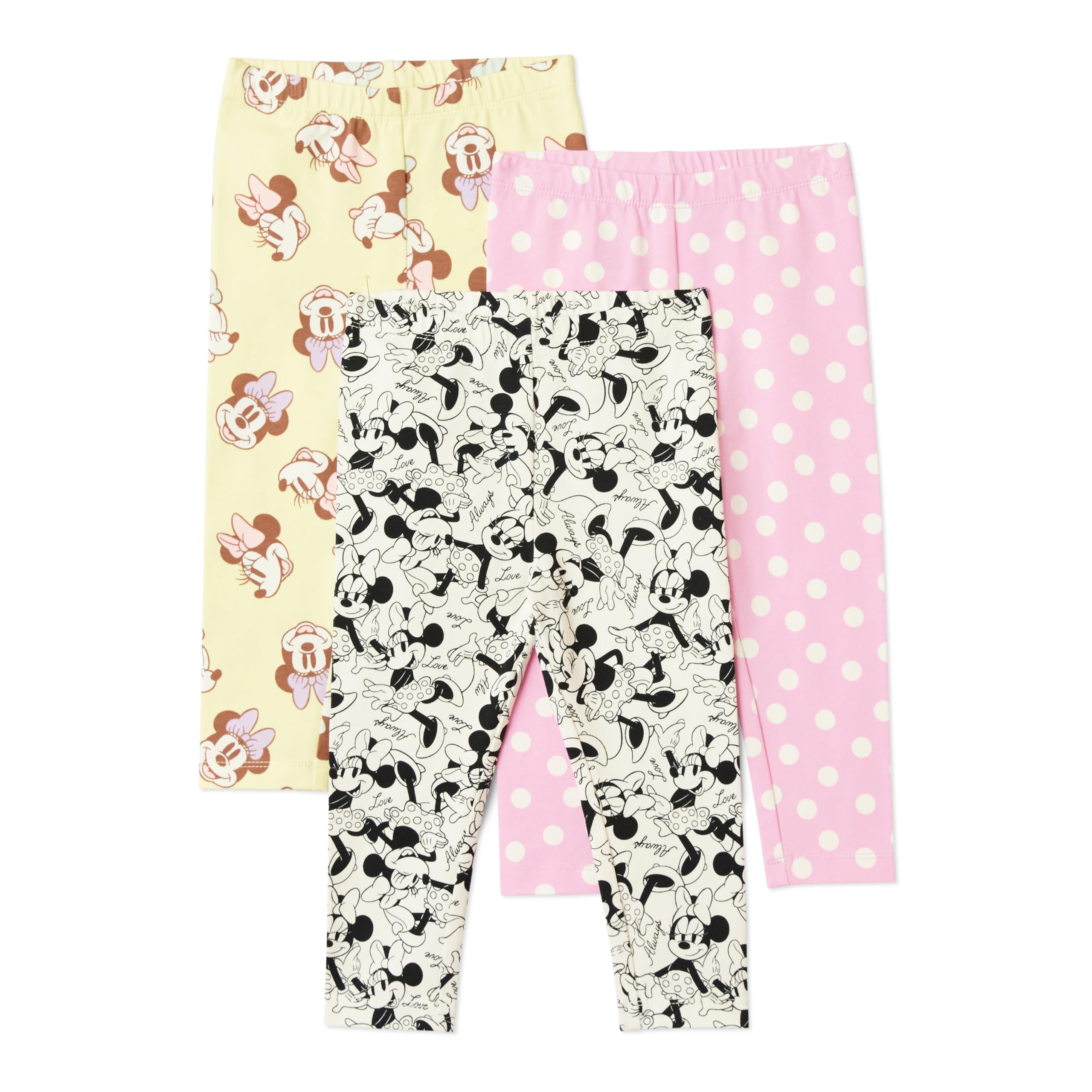 Amazon Essentials Girls' Cotton Stretch Leggings, Multipacks