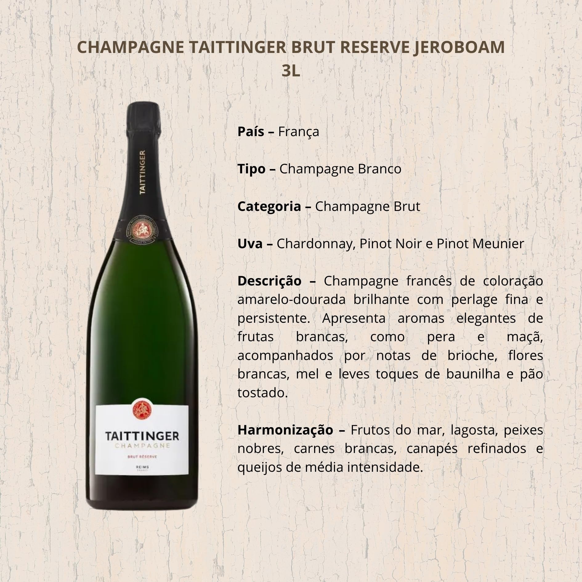 Taittinger Brut Reserve Großflasche (1 x 3 l)