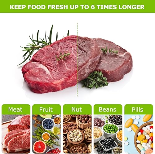 Miniatura 8 de Bonsenkitchen Precut Vacuum Food Sealer Bags 100 Pint 6" x 10", BPA Free, Commercial Grade Textured Food Vacuum Sealer Bag, Thick Embossed Bags for