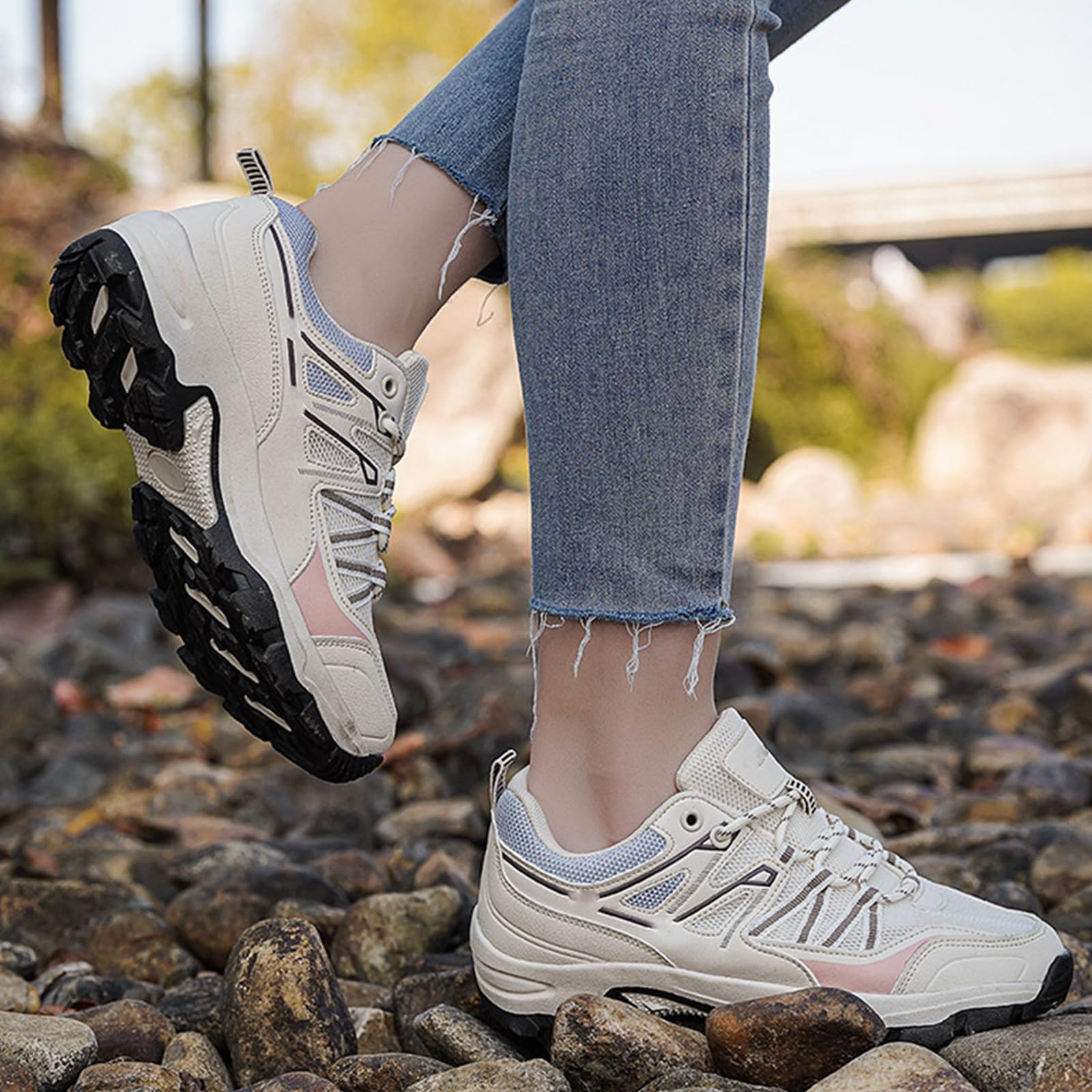 Zapatos de Senderismo para Mujer Zapatillas de Montaña | Transpirable,Ligeros,Minimalista,Antideslizantes,Outdoor,Camping,Caminar,Trekking