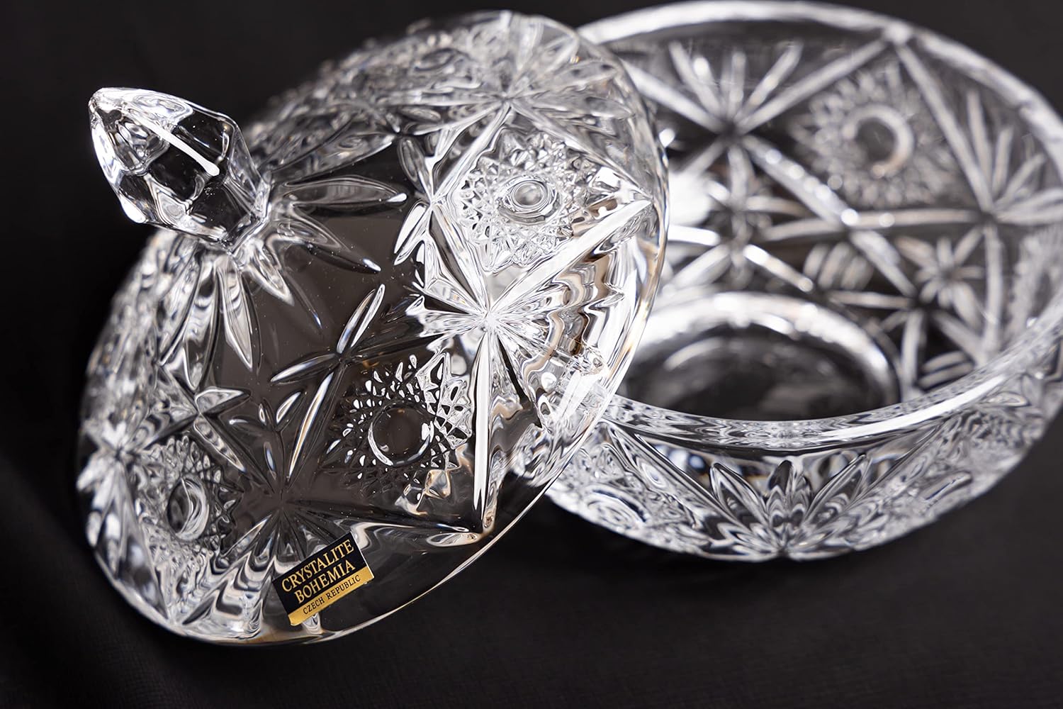 Crystal Sugar Bowl 5 1/2",Home decor, Serving Bowl,Bohemia Czech Glass, Gift, Caviar Dessert Sweets, Wedding decor