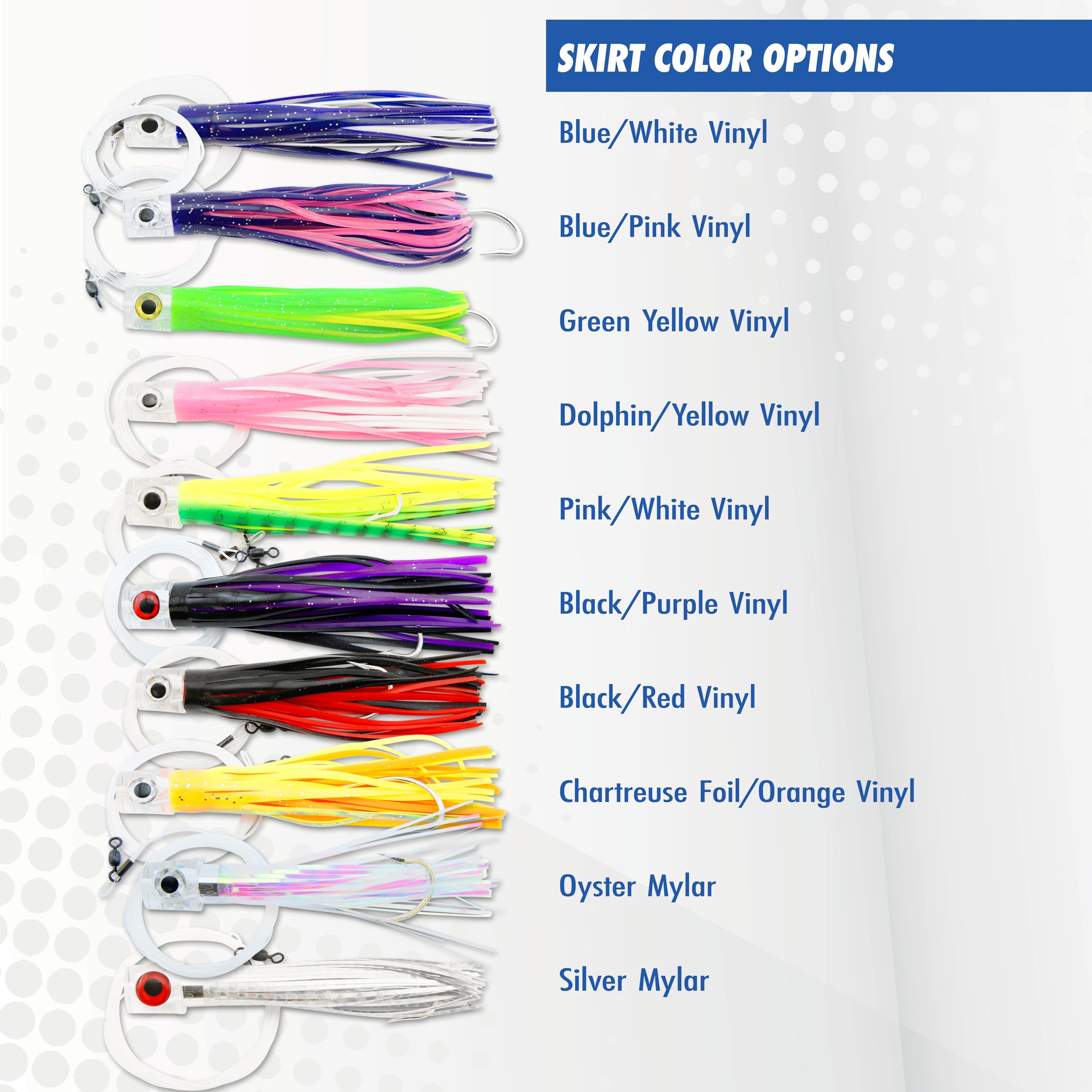 Billy Baits Mini Turbo Slammer Fishing Lure - Rigged & Ready, Pearl/Blue Shimmer