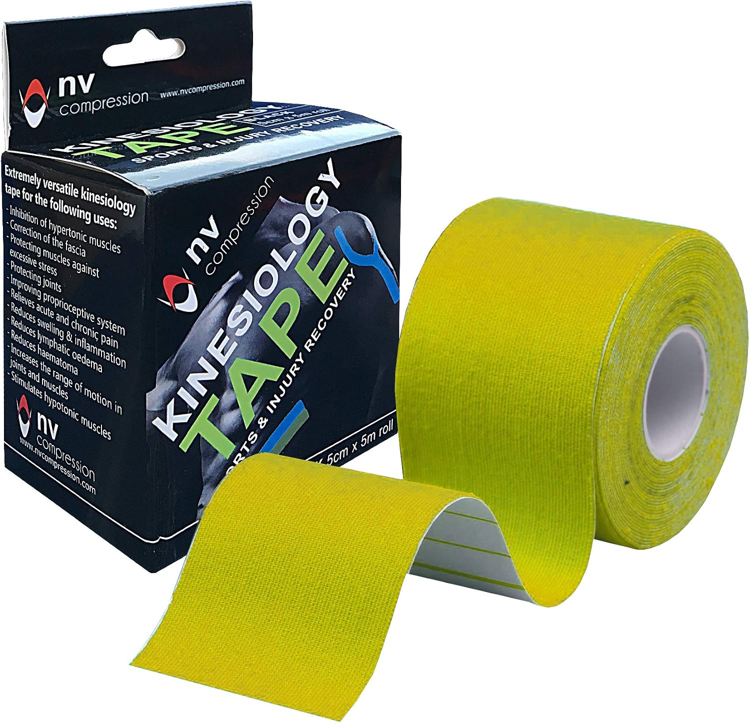 NV Compression Kinesiology Tape, Yellow - Image 4