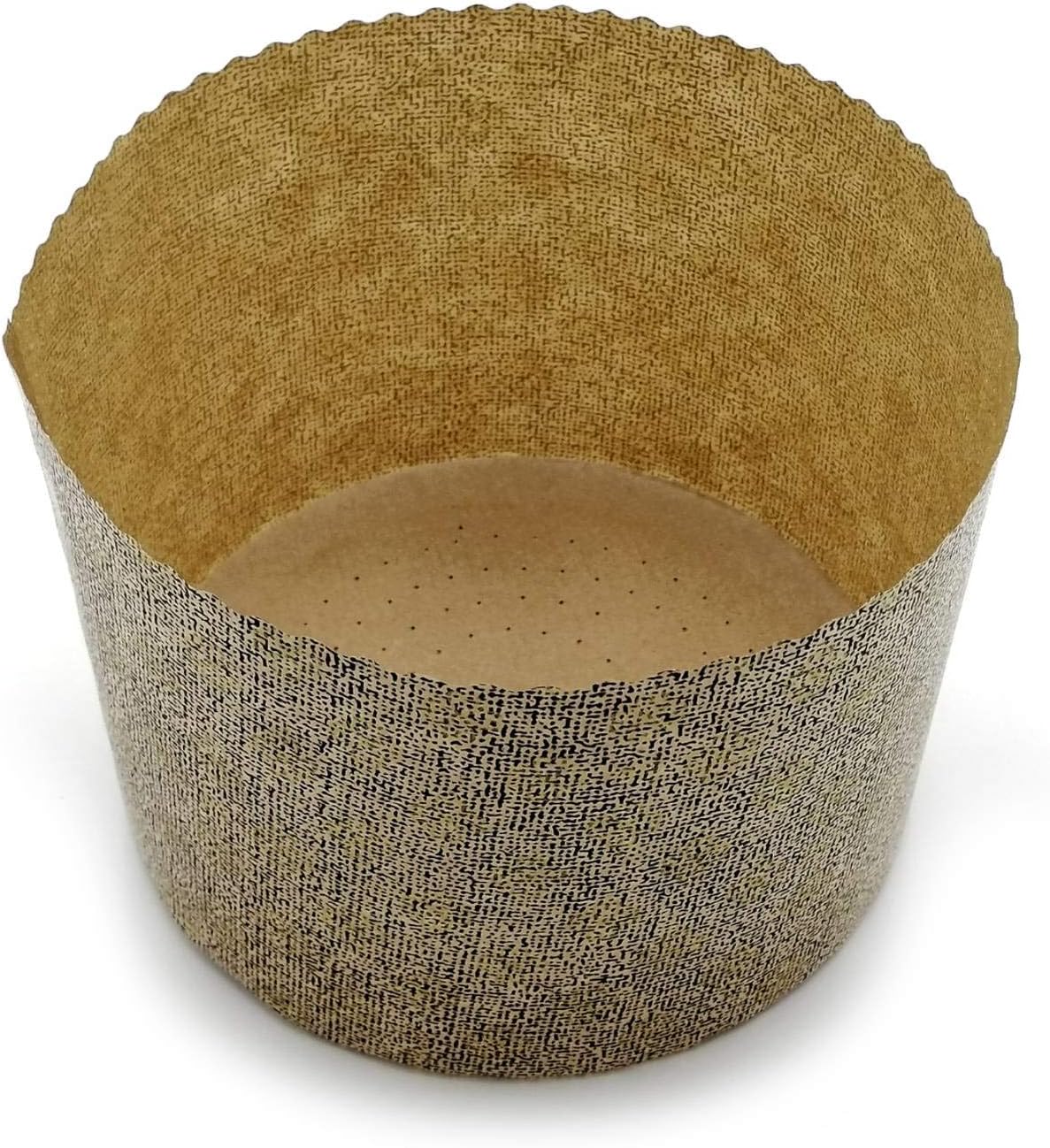 Erre4m Moule à Panettone Bas Fabriqué En Papier, Couleur Marron, Disponible En 3 Tailles, Lot De 10 Formes élevées Pour Panettone (1 Kg