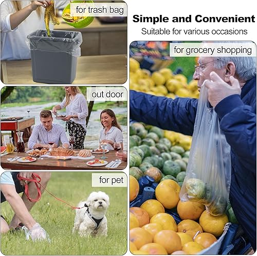 Miniatura 5 de Xyskin 1000 bolsos claros de la camiseta de la manija de las cuentas, bolsos de compras plásticos del ultramar