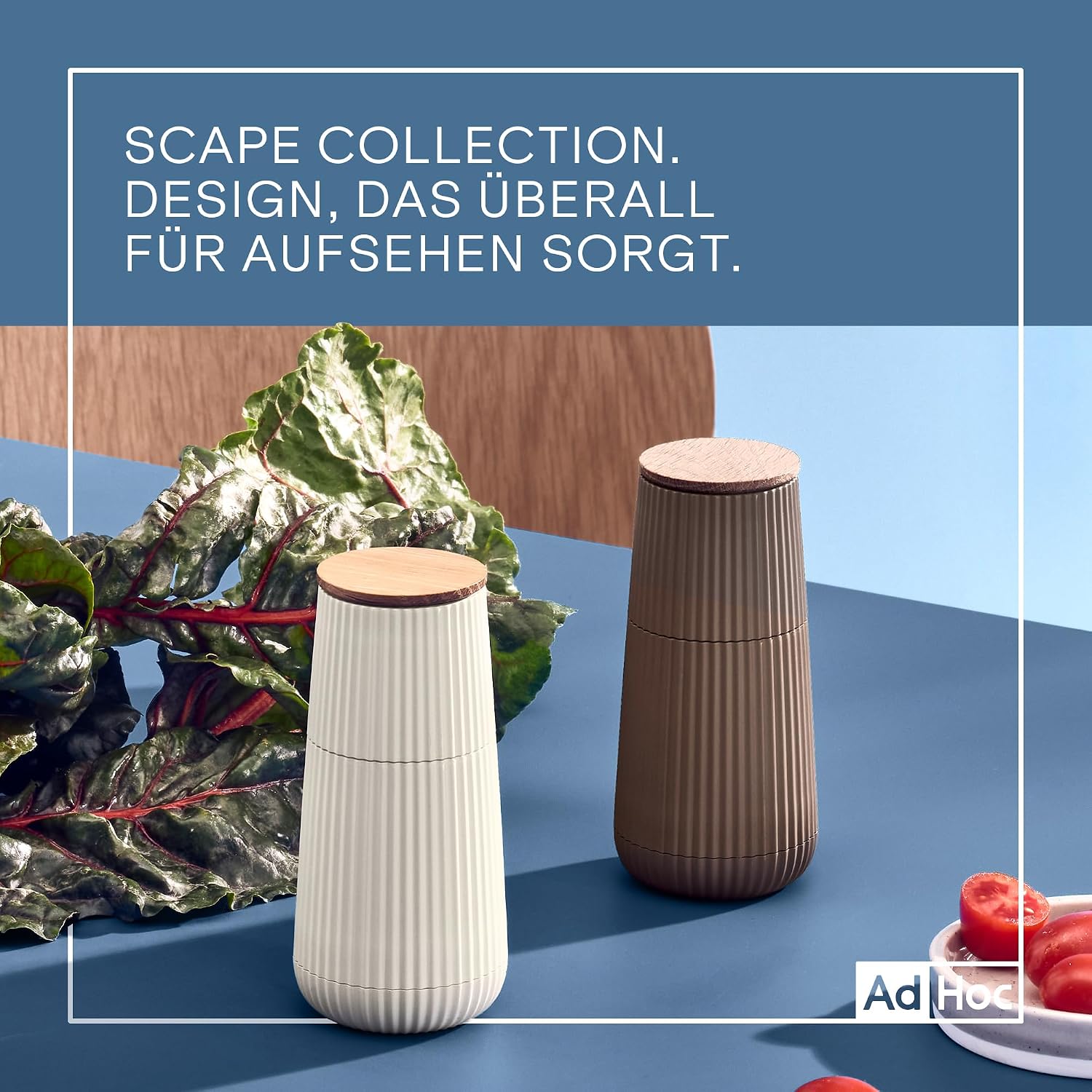 AdHoc Pepper and Salt MIll Scape Cermacut Dark Beige & Light Beige
