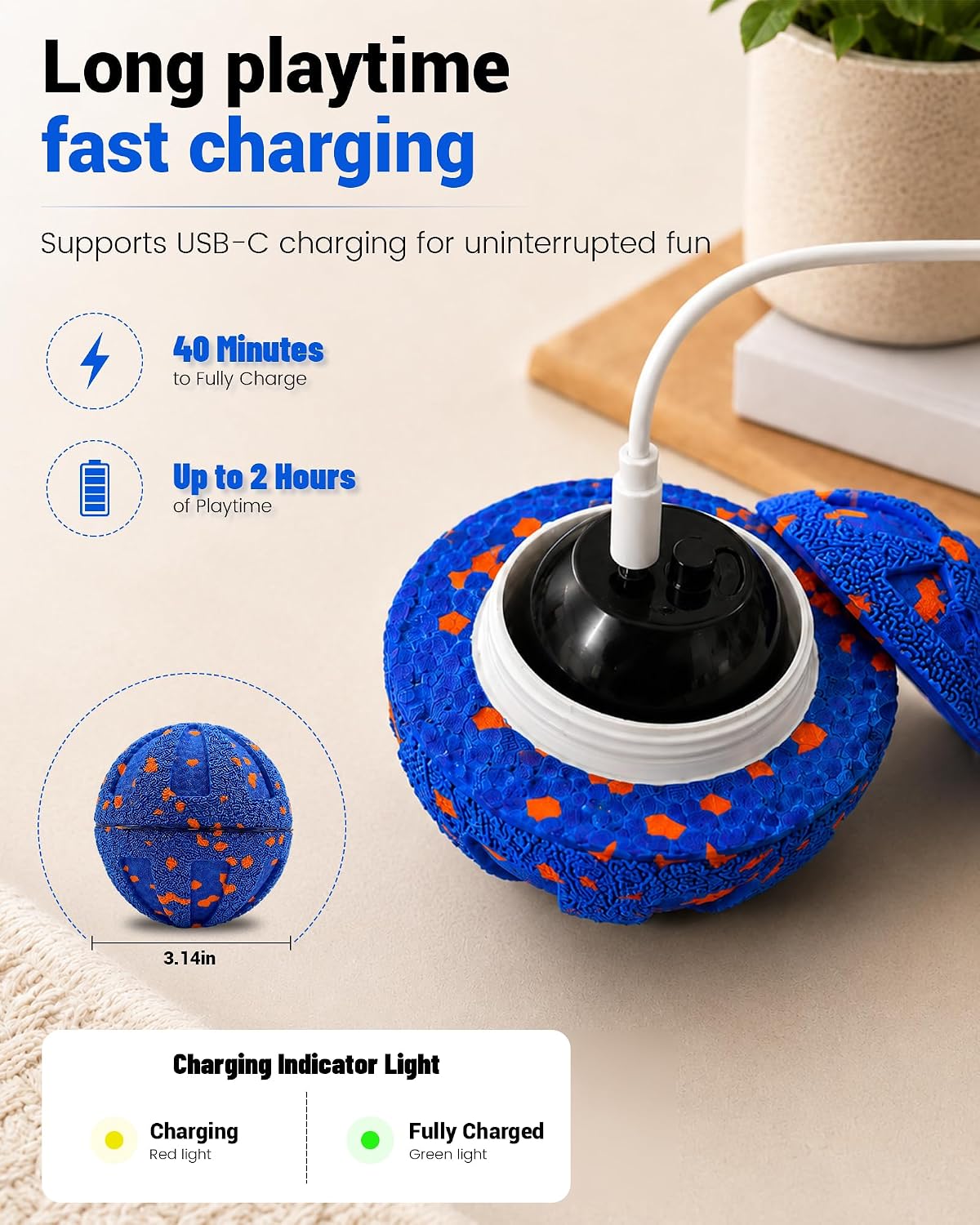 Herding Ball for Dogs, Blue Moving Dog Balls - Dog Toy Agility Equipment image 3