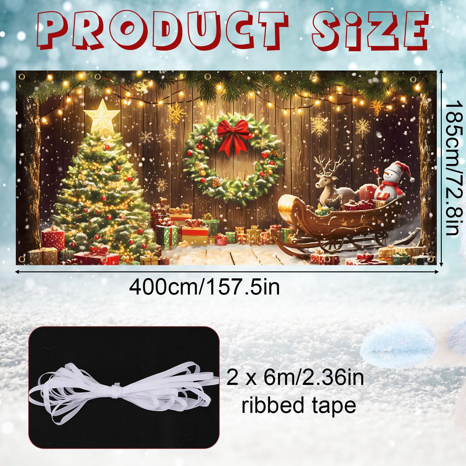 Poster Kerst quote Merry Christmas & Happy New Year tegen een zwarte Poster Kerst quote Merry Christmas & Happy New Year tegen een zwarte