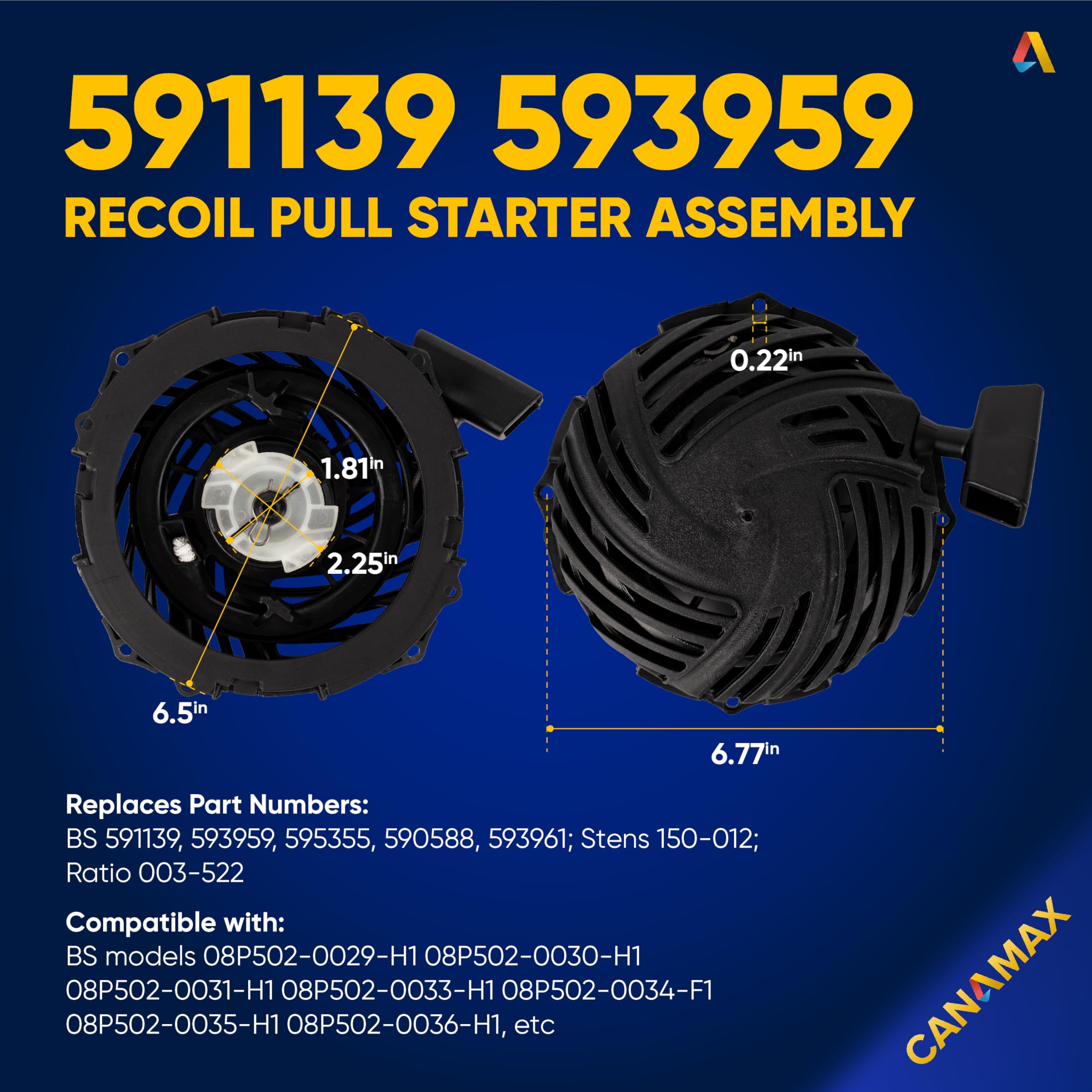 Pull Recoil Starter Start For Briggs & Stratton 593961 590588 591139