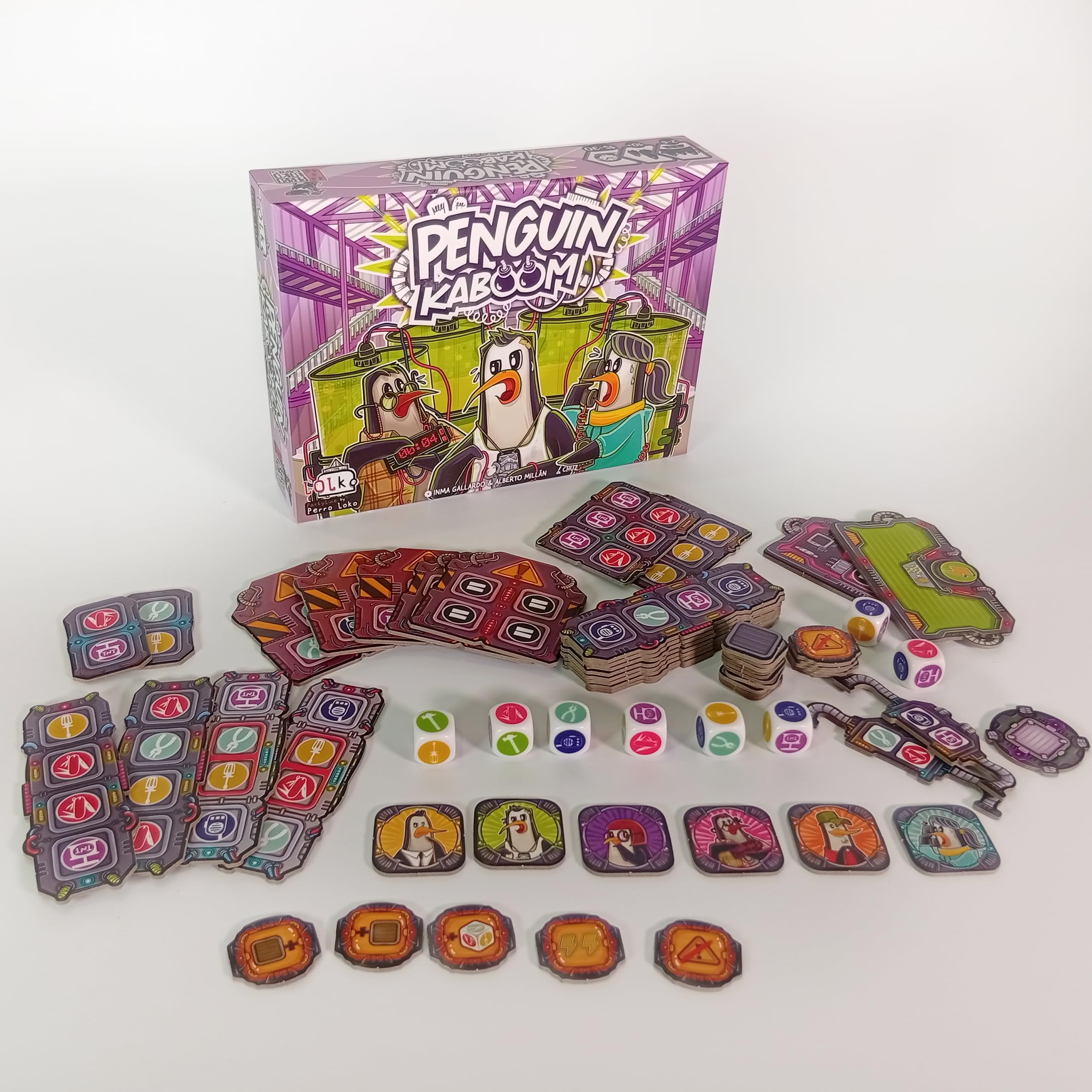 Penguin Kaboom – Juego de Mesa Cooperativo Familiar | 2 a 6 Jugadores, 1 campaña rejugable | Party Game con Dados para Niños y Adultos