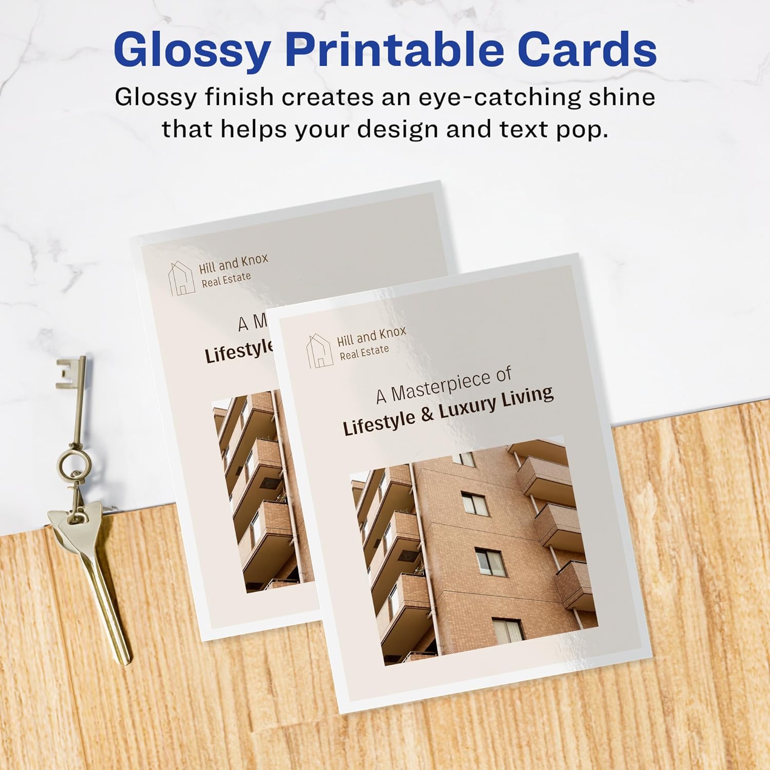 Avery Printable Postcards, 4.25" x 5.5", Glossy White, 100 Blank Postcards for Inkjet and Laser Printers (8383)