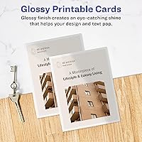 Vista 2 de Avery - Tarjetas postales brillantes para impresoras de inyección de tinta, Blanco brillante