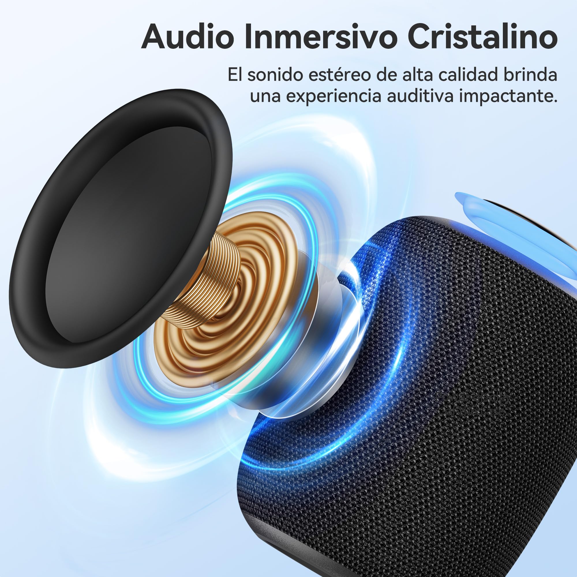 oraolo Altavoz Bluetooth Pequeño, Altavoz Portatil Bluetooth 5.4 | Mini Altavoces Ducha, 30H Reproducción, IPX7 Resistencia al Agua, TWS, Adecuado para Exteriores/Fiestas/Viajes