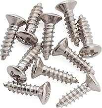 Musiclily Ultra 2.5x10mm Stainless Steel Countersunk Head Truss Rod Cover Screw for Electric Guitar Epi Style, Nickel (Pack of 10)