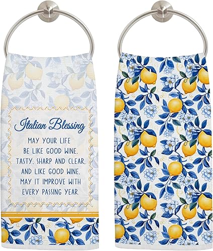 Miniatura 14 de Coquette Bow Lemon - Toallas de cocina con diseño retro de limón amarillo para decoración de baño, fácil de apretar, paños de cocina para platos de