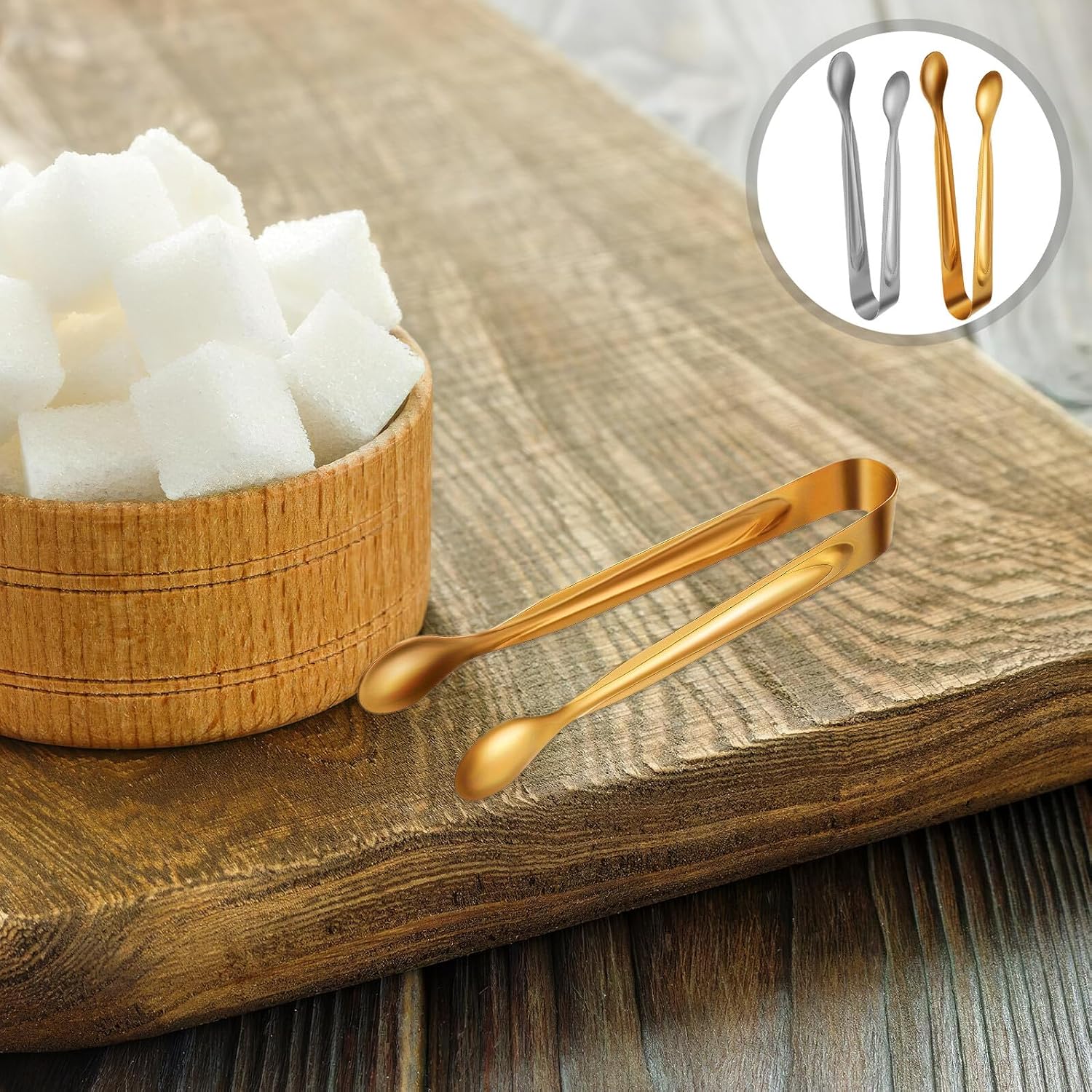 6pcs Mini Sugar Cube Tongs and Ice Tongs Stainless Steel Small Serving Tiny Kitchen Appetizer for Tea Party Coffee Bar and Snack