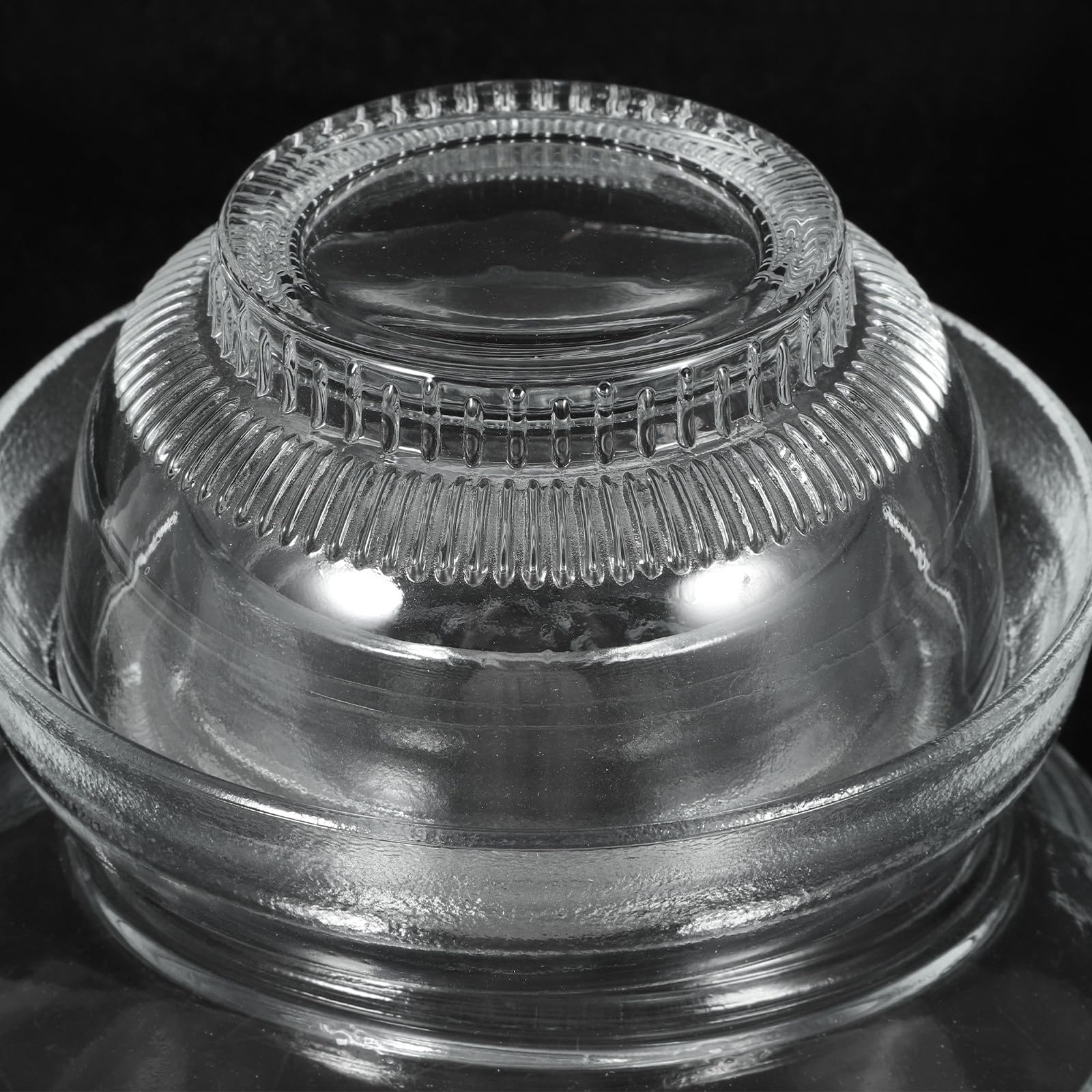 Toyvian Transparenter Glasbehälter für Küche 2,5kg mit Schutzdeckel Einmachglas zur Aufbewahrung von Gurken und Eingelegtem Gemüse Schlichtes Design