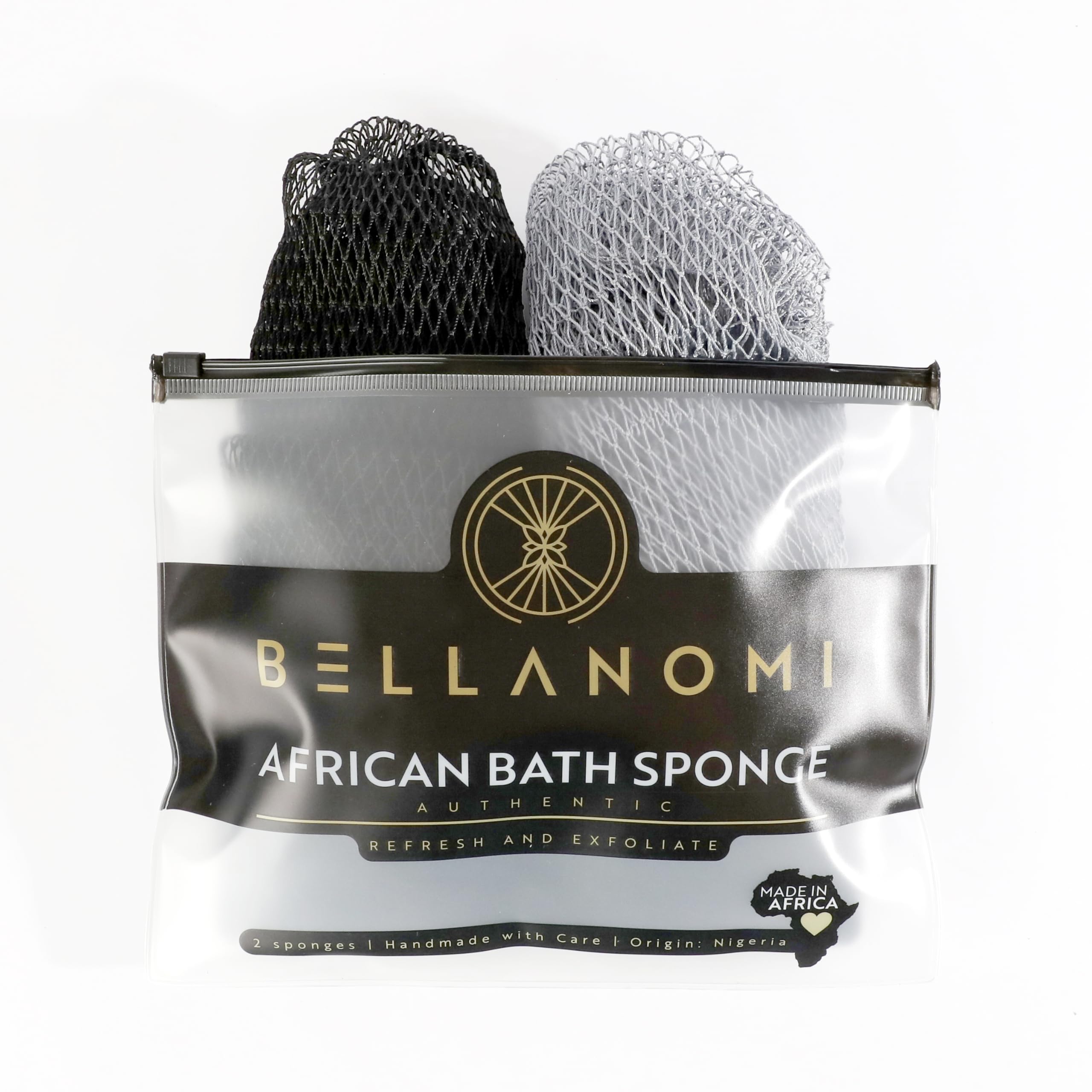 BELLANOMI African Exfoliating Net Sponge 2-Pack