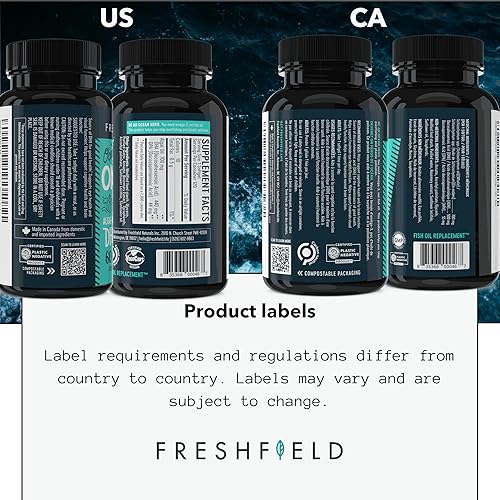 Miniatura 17 de Omega 3 DHA vegana: aceite de algas, más revisado, sin carragenano, sostenible, probado, sin metales pesados, aceite de pescado Alt, Omega a base