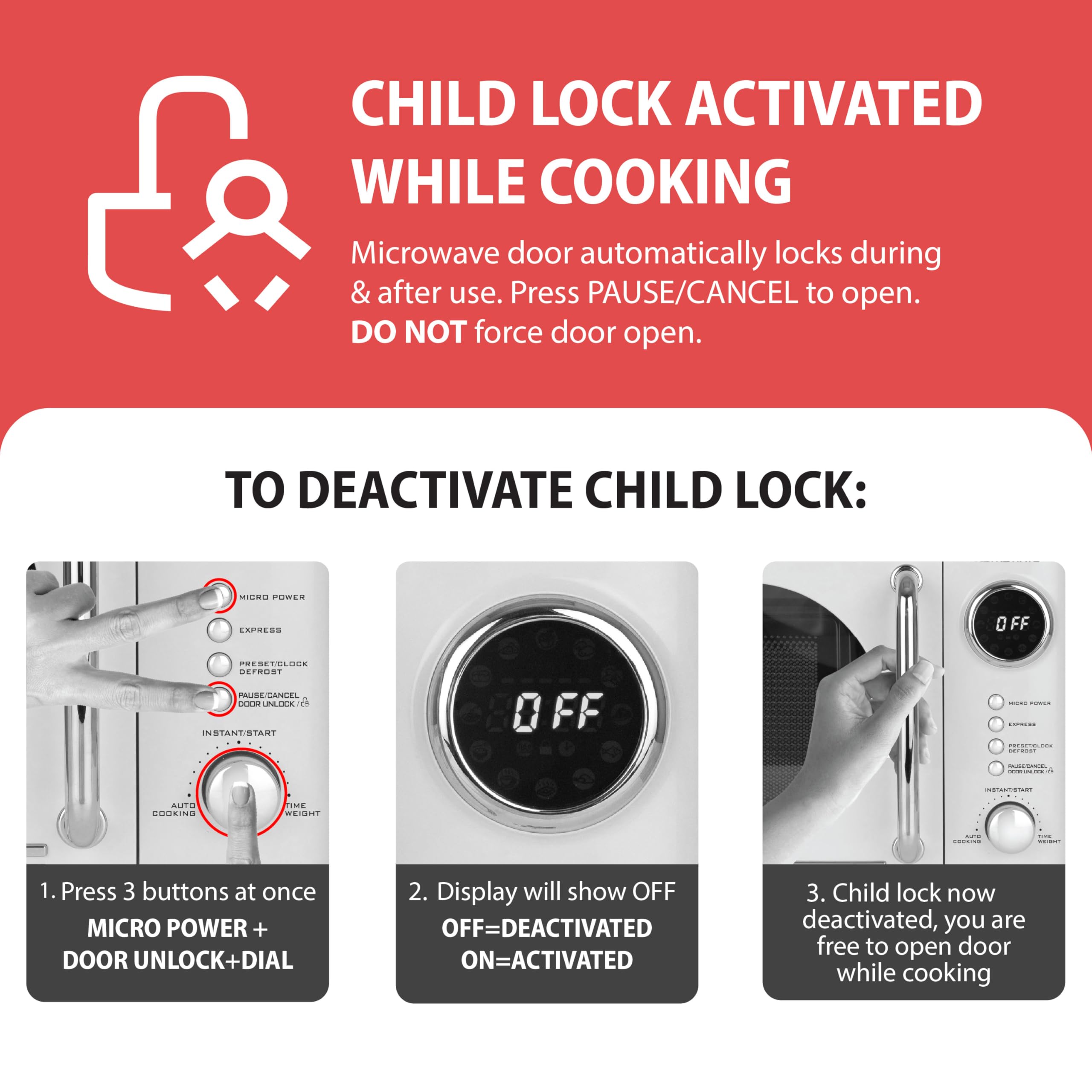 Nostalgia NRMO7YW6A Retro Compact Countertop Microwave Oven, 0.7 Cu. Ft. 700-Watts with LED Digital Display, Child Lock, Easy Clean Interior, Yellow: Retro Classic 0.7 Cu. Ft. Yellow