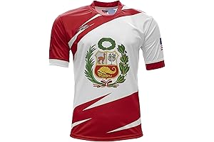 Peru and USA Men Fan Jersey Color Red/White