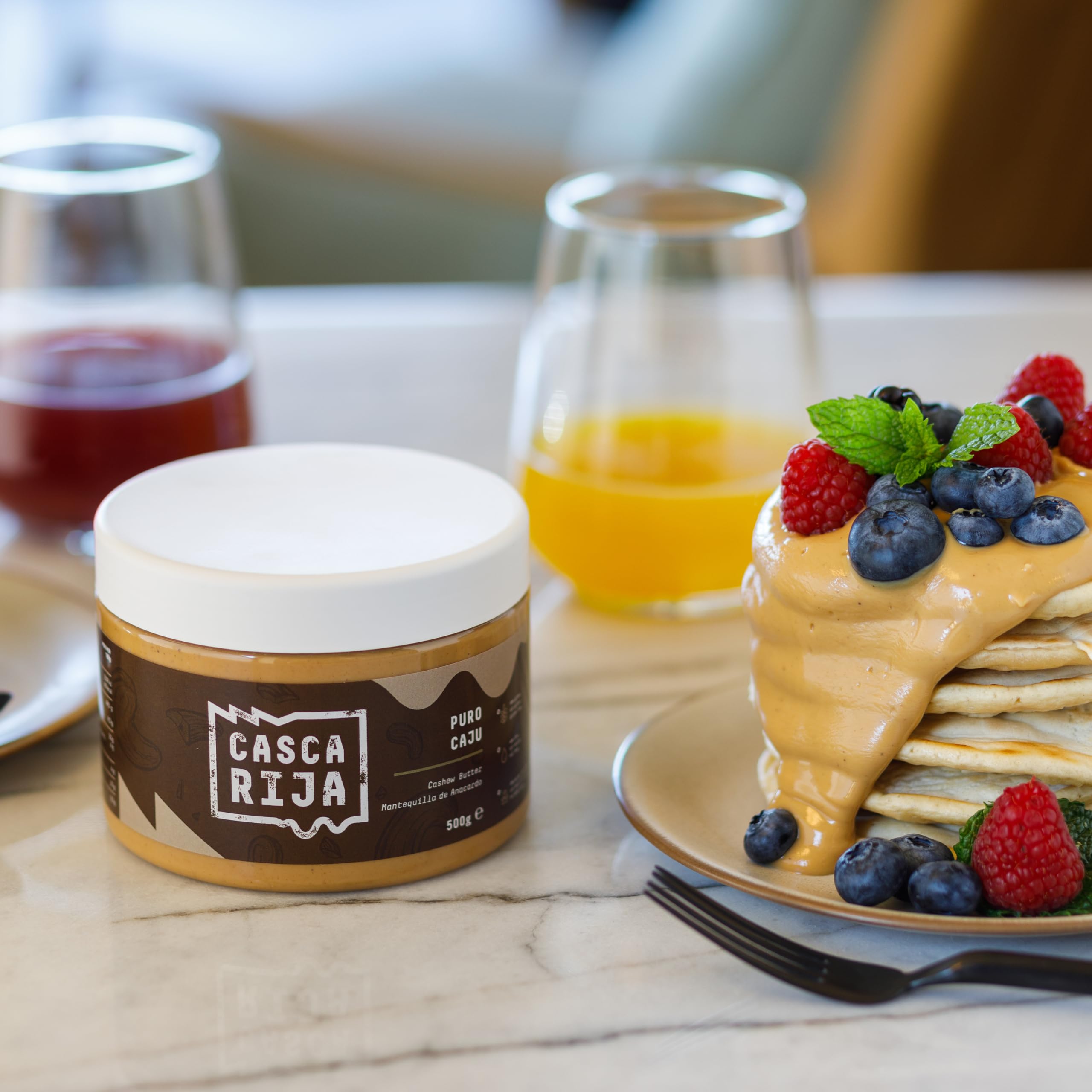 CASCA RIJA: Crema de Anacardo 500g | 99,8% Anacardos Tostados + 0,01% Canela Molida + 0,01% Jengibre en Polvo - 100% Natural y Cremosa Sin Trozos de Anacardos, Vegan