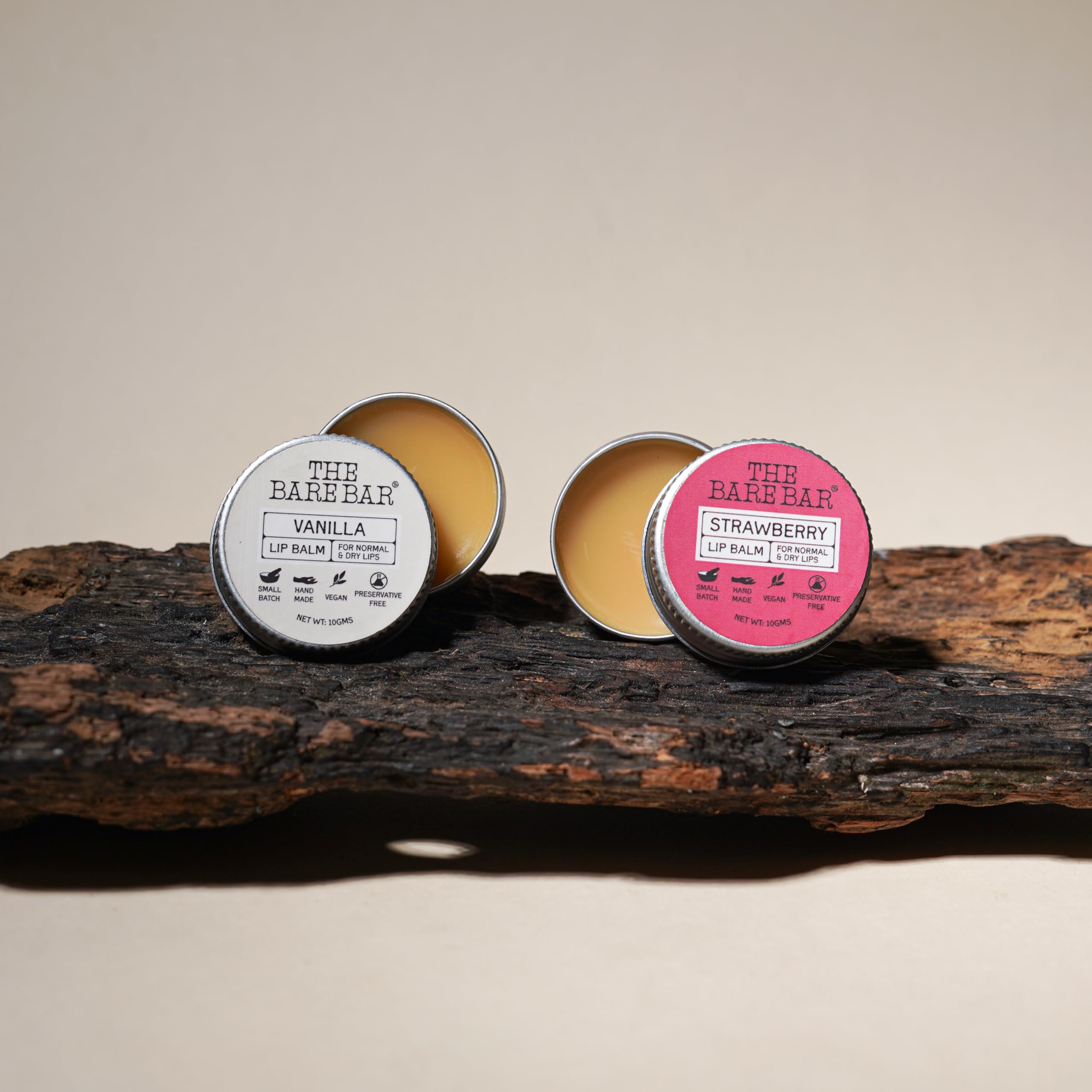 The Bare Bar Strawberry & Vanilla Lip Balm Pair | Moisturizing Essentials | Pack of 2-image-14