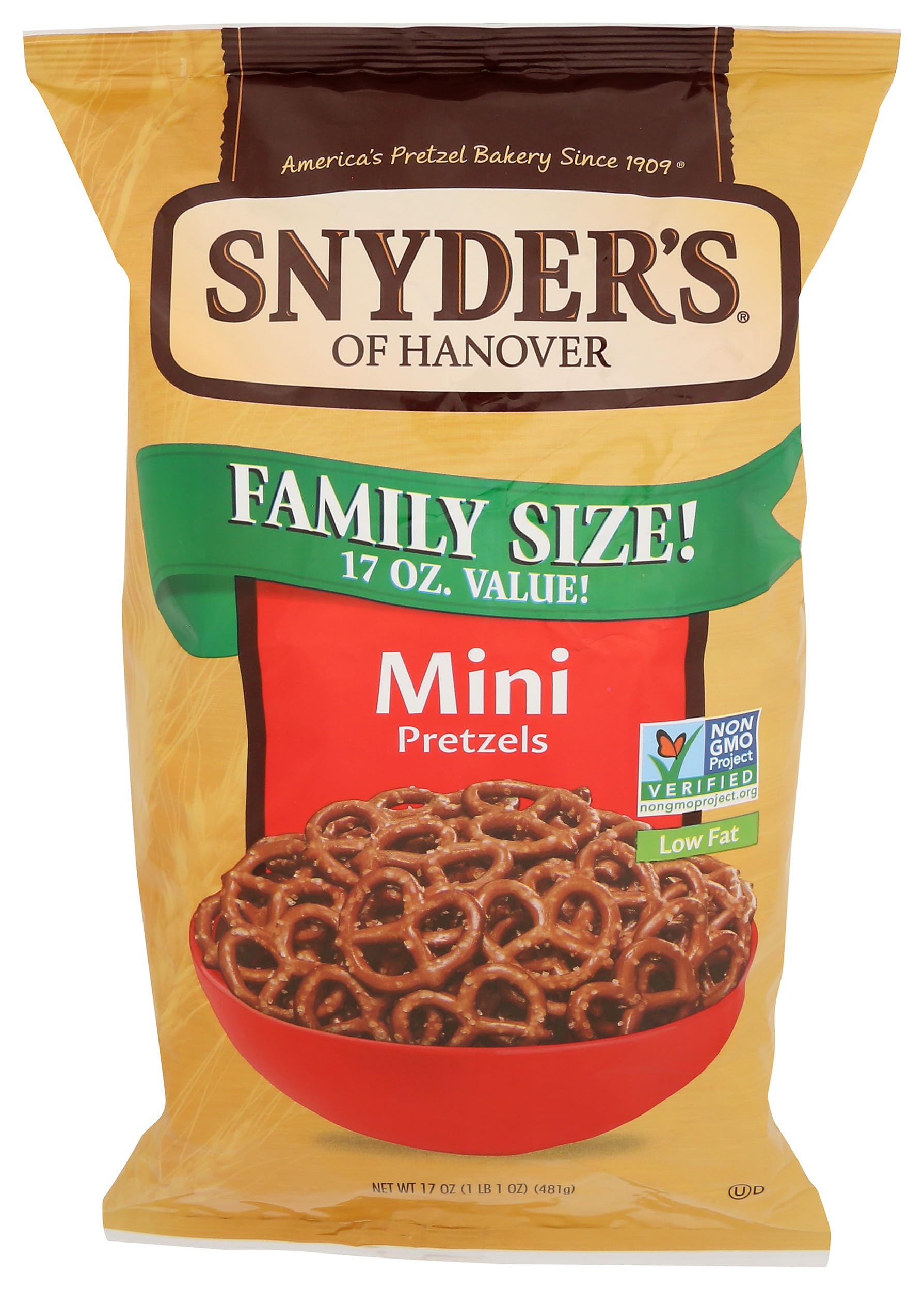 SNYDERS OF HANOVER Mini Pretzels, 17 OZ