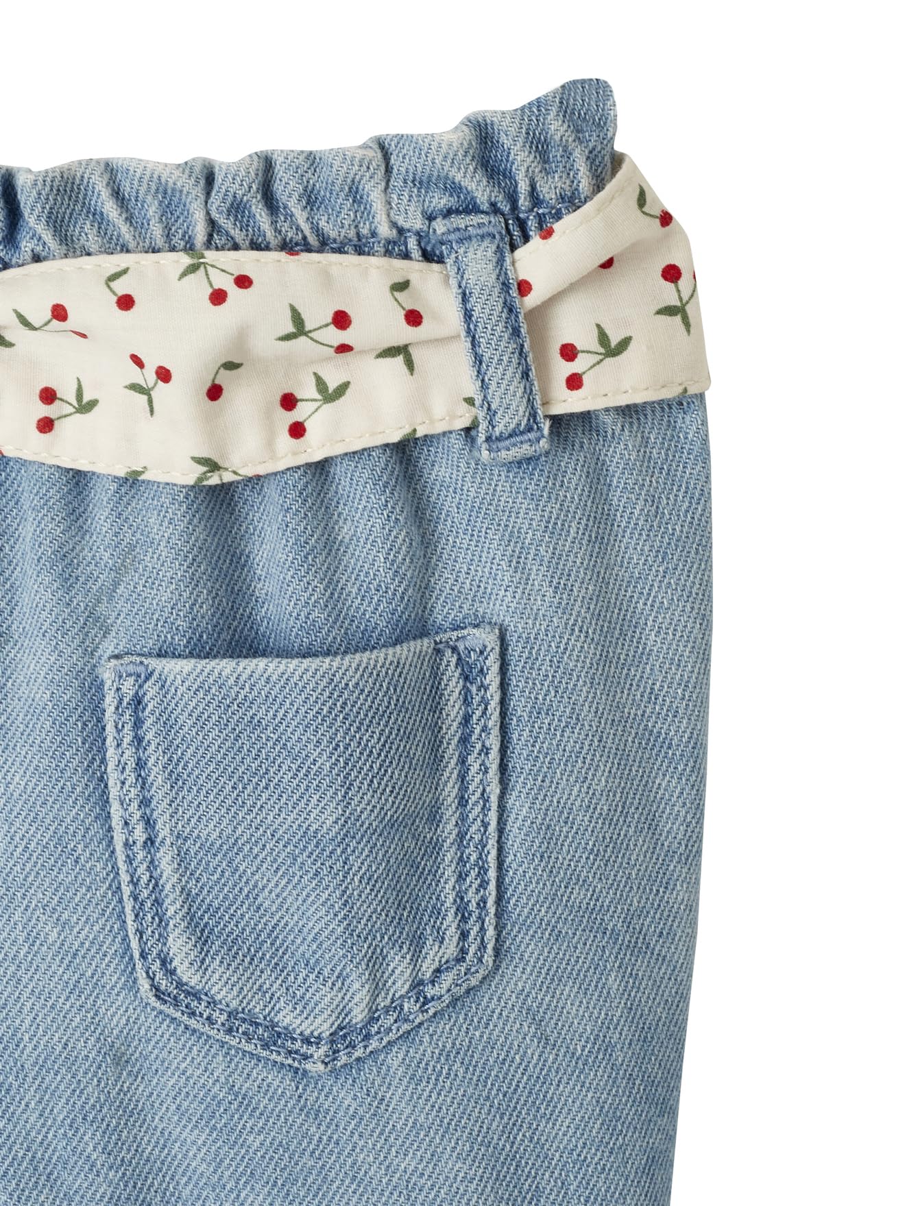 VERTBAUDET Jeans für Babys, Mädchen, bedruckter Gürtel