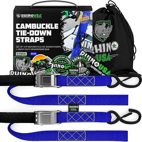 Rhino USA Cambuckle - Correas de amarre para motocicleta
