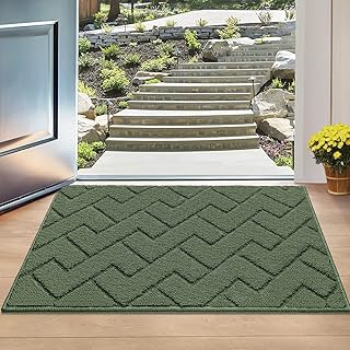 Sponsored Ad - Indoor Doormat,Front Back Door Mat Rubber Backing Non Slip Door Mats 20”x31.5”Absorbent Resist Dirt Entranc...