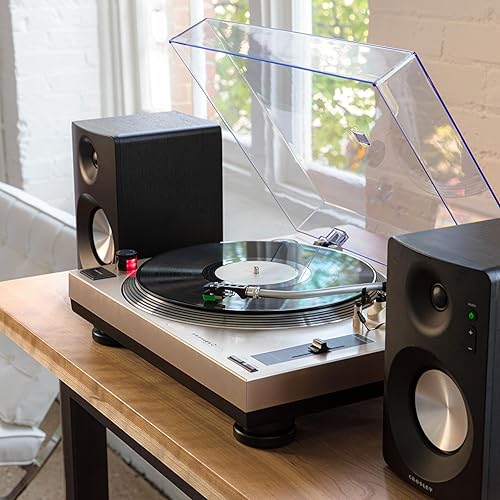 Miniatura 8 de Crosley KT100BT-CP - Sistema estéreo de tocadiscos Bluetooth con altavoces, champán