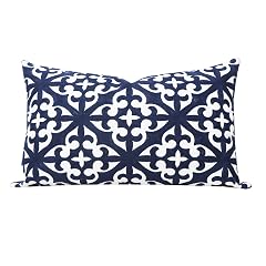 Slow Cow Embroidery Decorative Lumbar Throw Pillow Cover Rectangle Cushion Cover Pillow Case 12 x 20 Inches