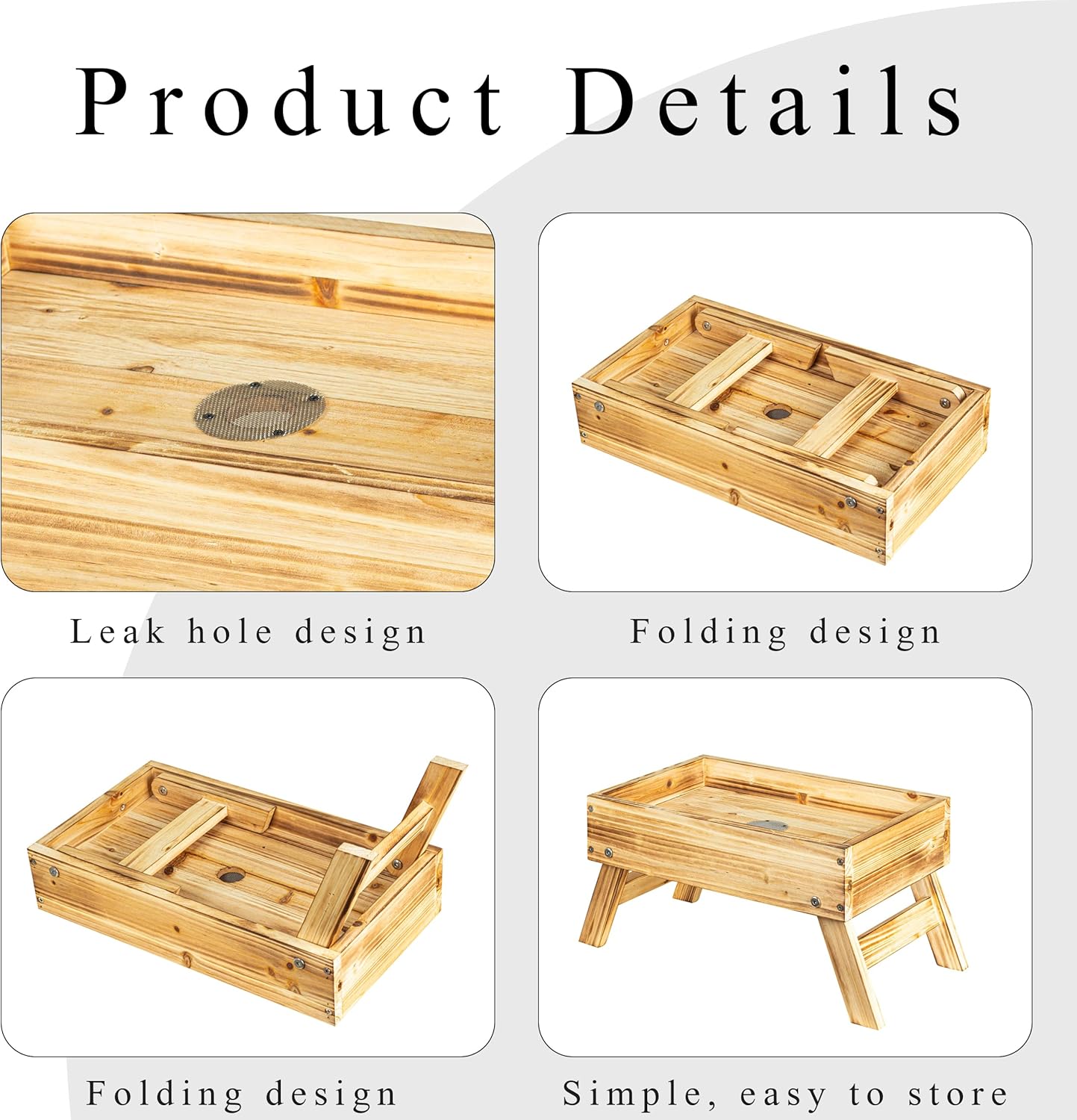 BalterFF Chicken Picnic Table Feeder Wood Feed Chicken Coop Accessories Decor Coop Kits Squirrel Picnic Table Feeder Pool Large
