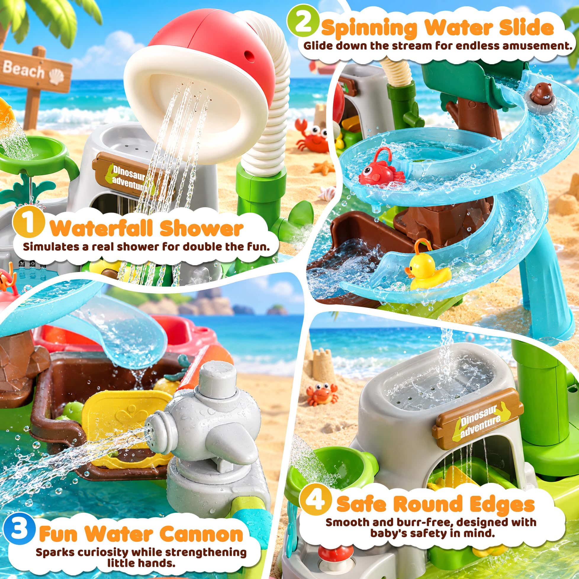 Lavello per bambini, lavello da cucina, rubinetto a circolazione dell'acqua, gioco di pesca, giocattolo educativo, accessori da cucina e 43 pezzi, regalo per interni ed esterni, giocattolo per bambini
