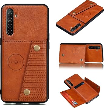 Case for Realme XT Case Cover,with Card Slot Case for Realme X2,Case for Oppo K5 PCNM00 RMX1921 RMX1992 RMX1993 RMX1991 Case Cover Brown
