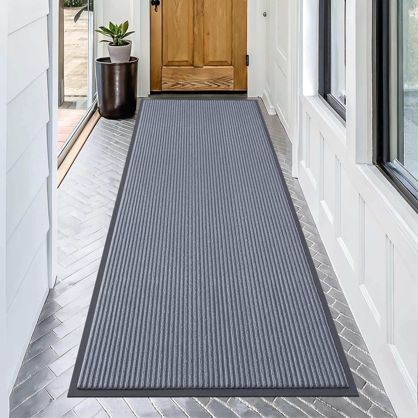 OLANLY Front Door Mat Indoor Outdoor Entrance, Waterproof Heavy Duty Doormat, Fade Resistant, Low Profile, Easy Clean Patio Porch Welcome Floor Mats for Entry, 29.5x17, Beige — view 23