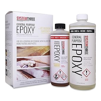 System Three 0102K42 General Purpose Epoxy Kit with #2 Medium Hardener, 1.5 Quarts, Medium Amber