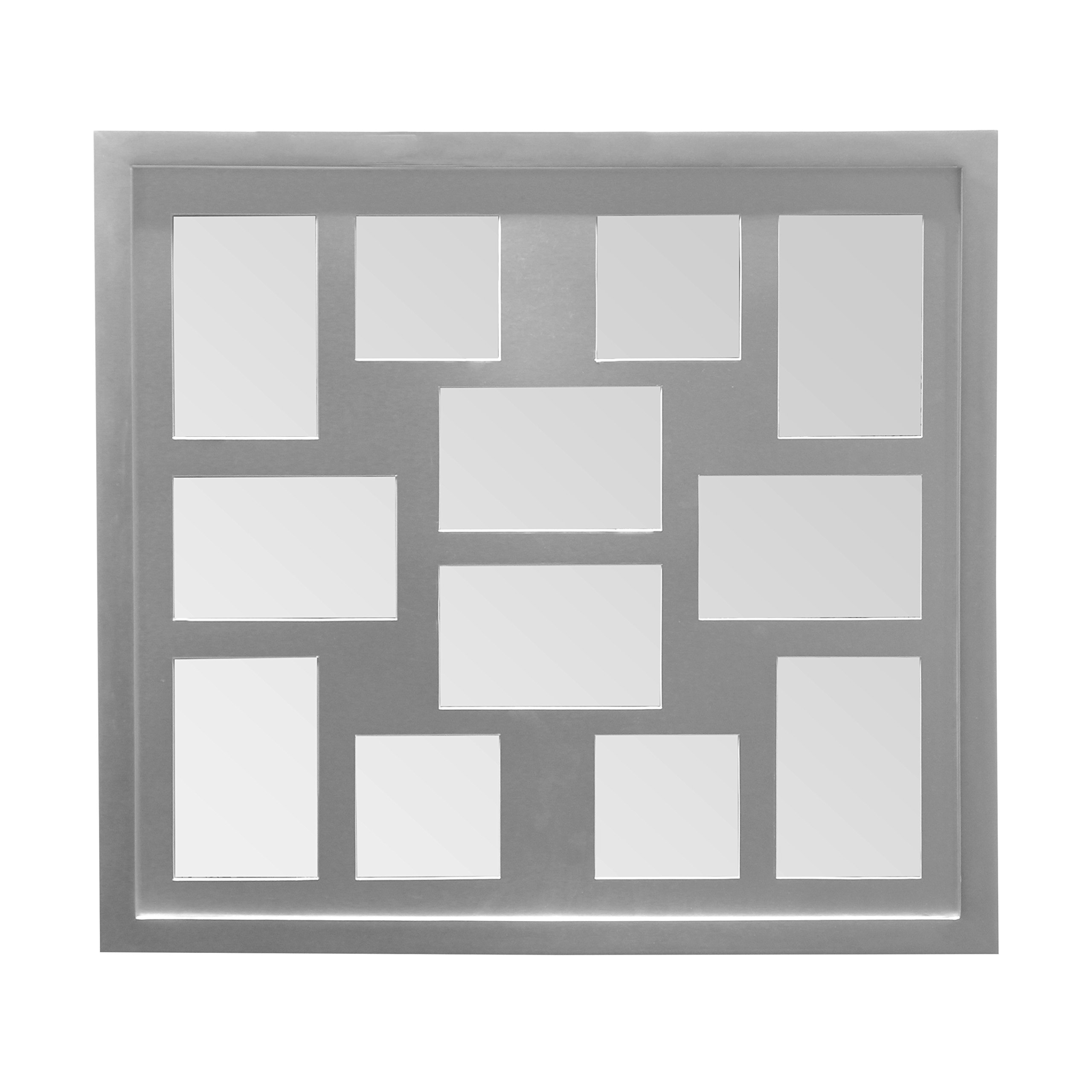 B&Q -  Elegant Silver Finished 12 Photo Frame,hallway Display Piece For Decor,ideal For Modern Or Classic Interior